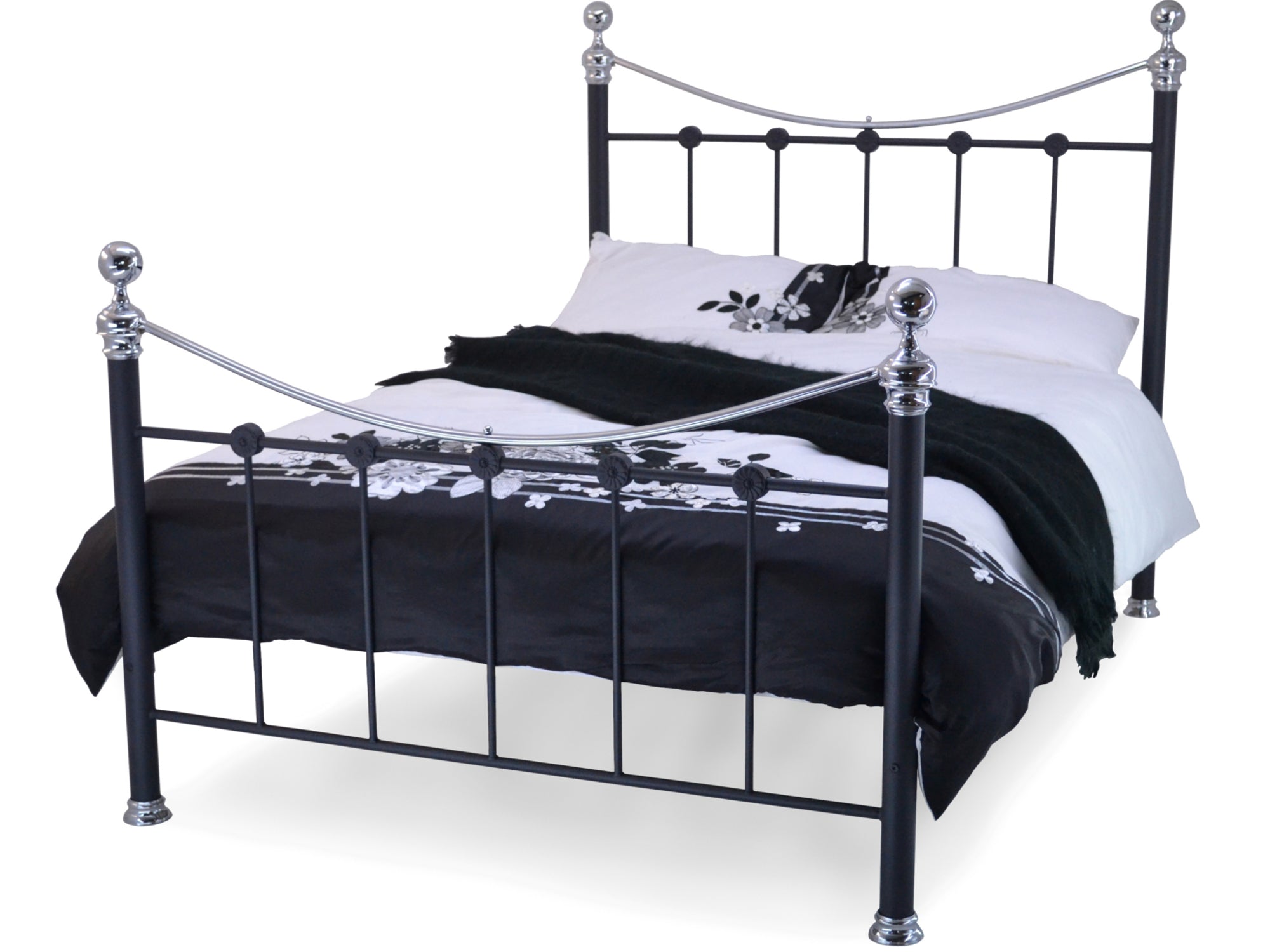 Black metal bed frame deals full size