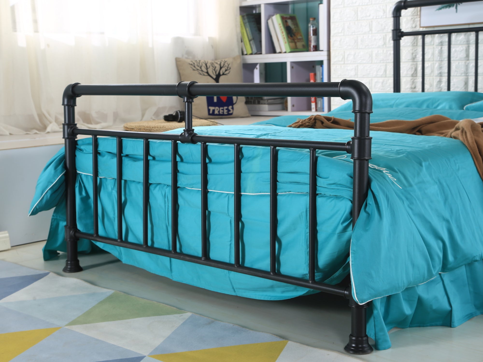 Industrial modern deals bed frame